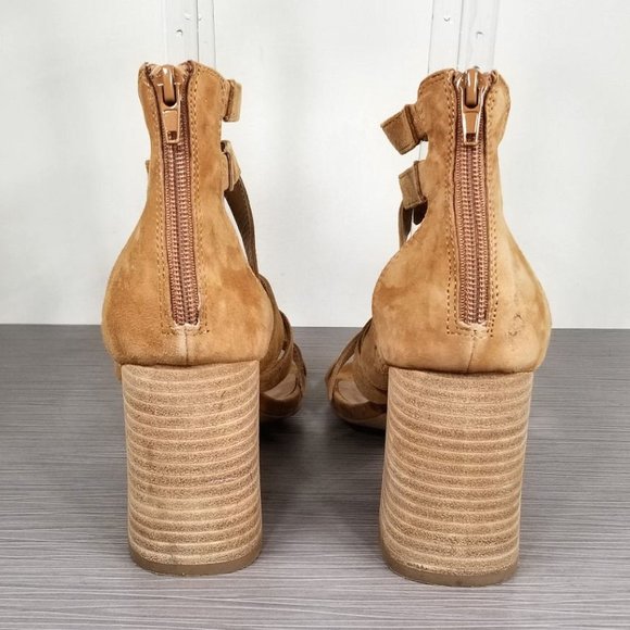 Steve Madden July Cage Sandal, Tan Suede, Womens Size 8.5 M - Picture 5 of 9